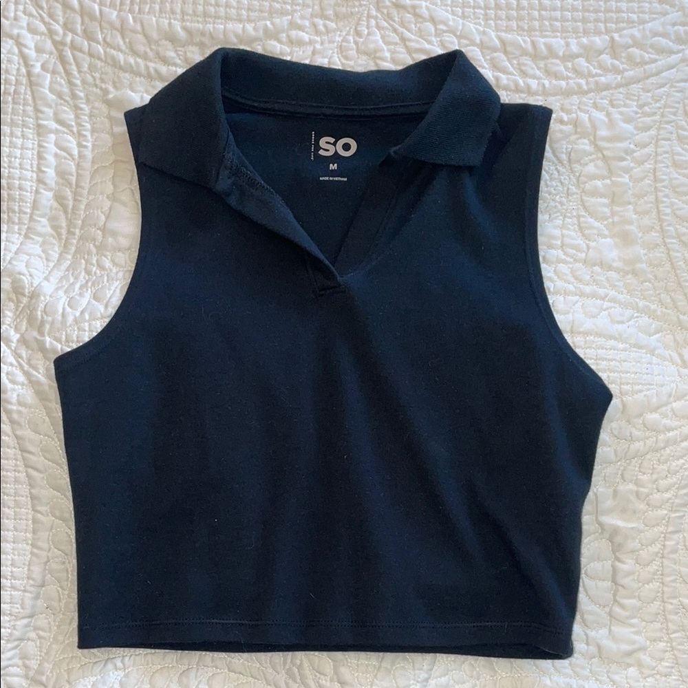 SO Women's Navy Sleeveless Tank Top